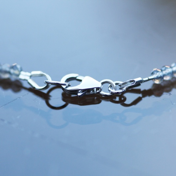 Labradorite, Pink Topaz Wrap Bracelet Convertible Necklace 14k White Gold - Picture 9 of 9